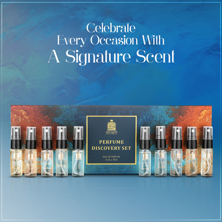 Perfume Sample Discovery Set – 10 Mini Perfume Sprays (5ml Each)