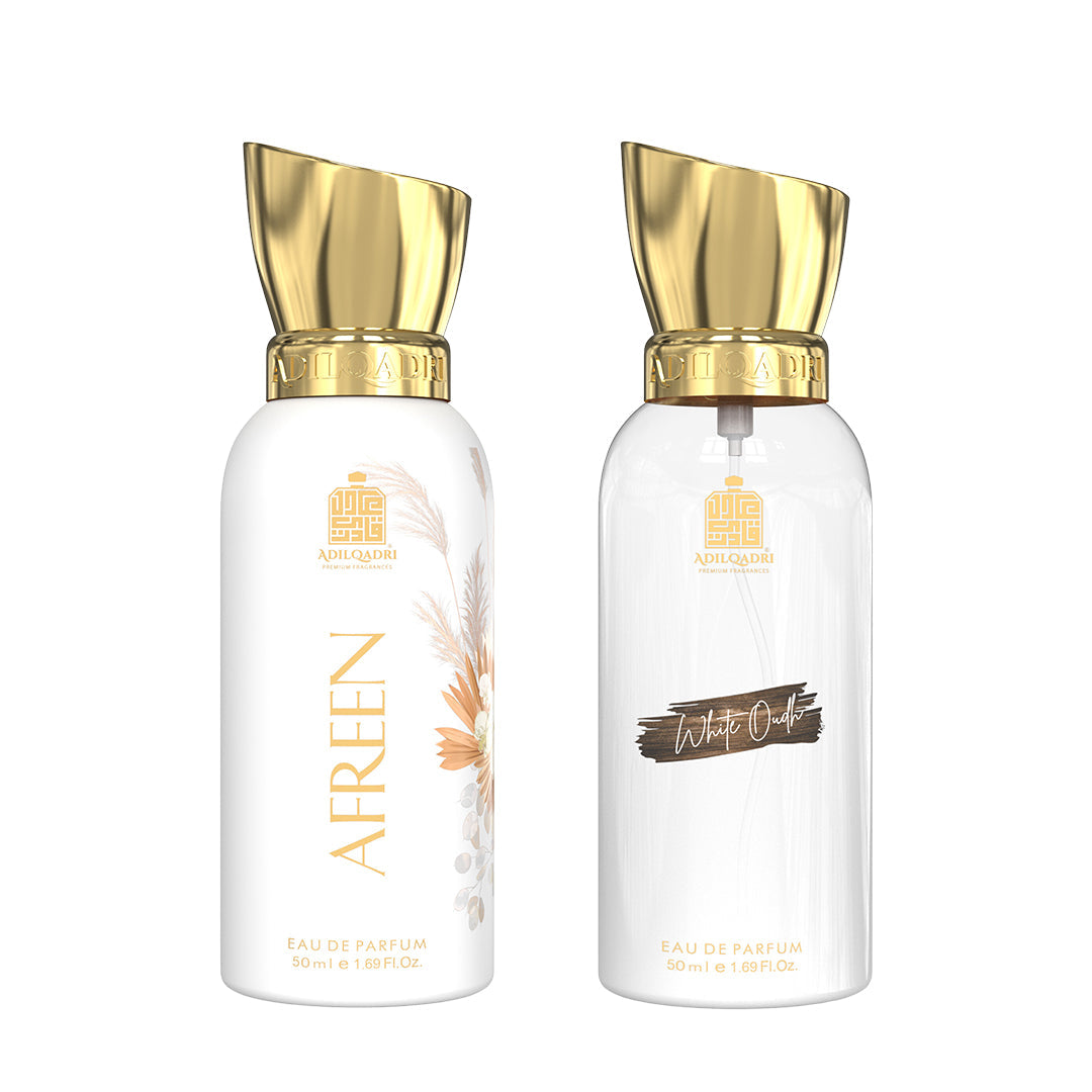 Pack Of 2 Afreen And White Oudh Premium Perfume Spray 50ml x 2