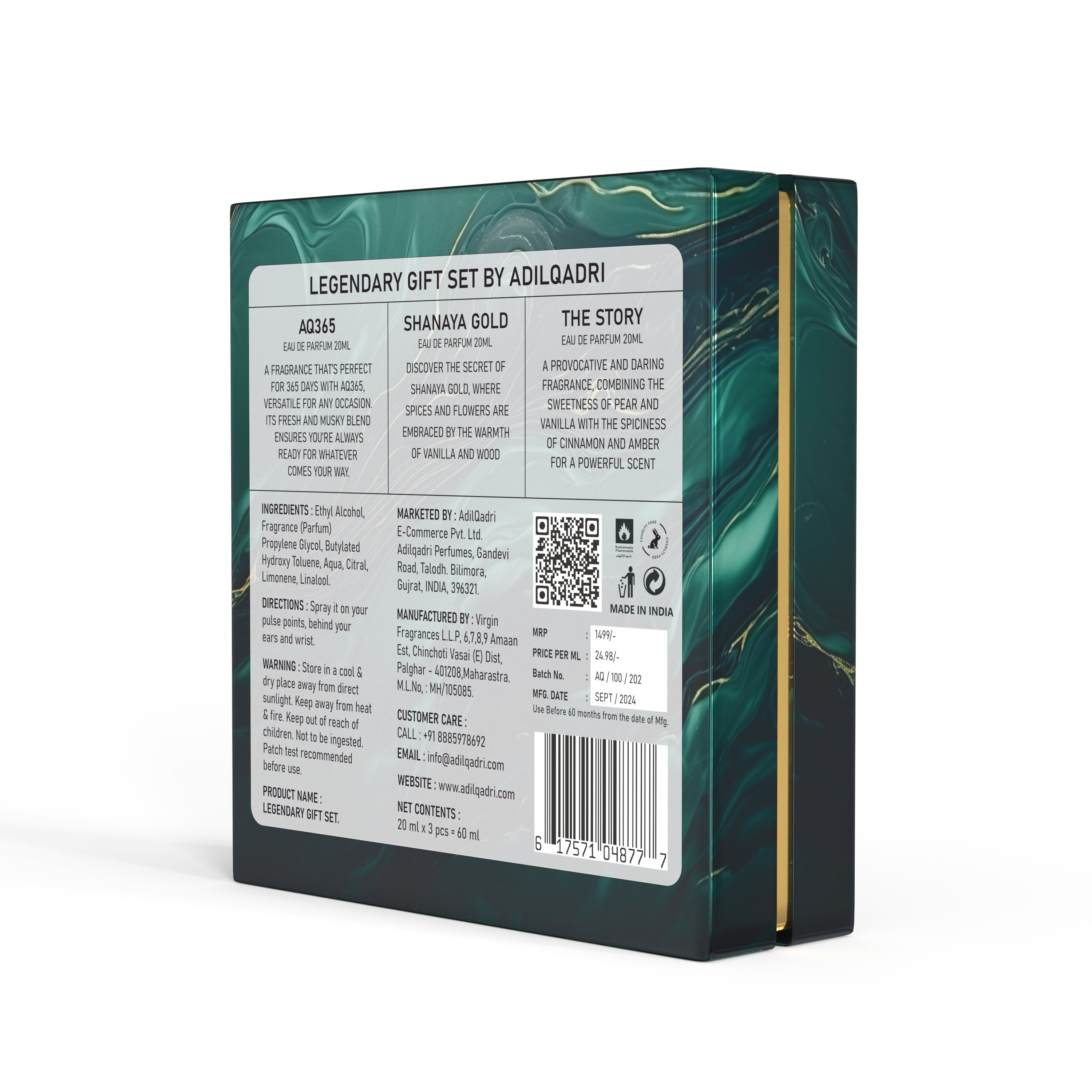 Legendary Gift Set 3 Pcs Set of Premium Perfume Spray
