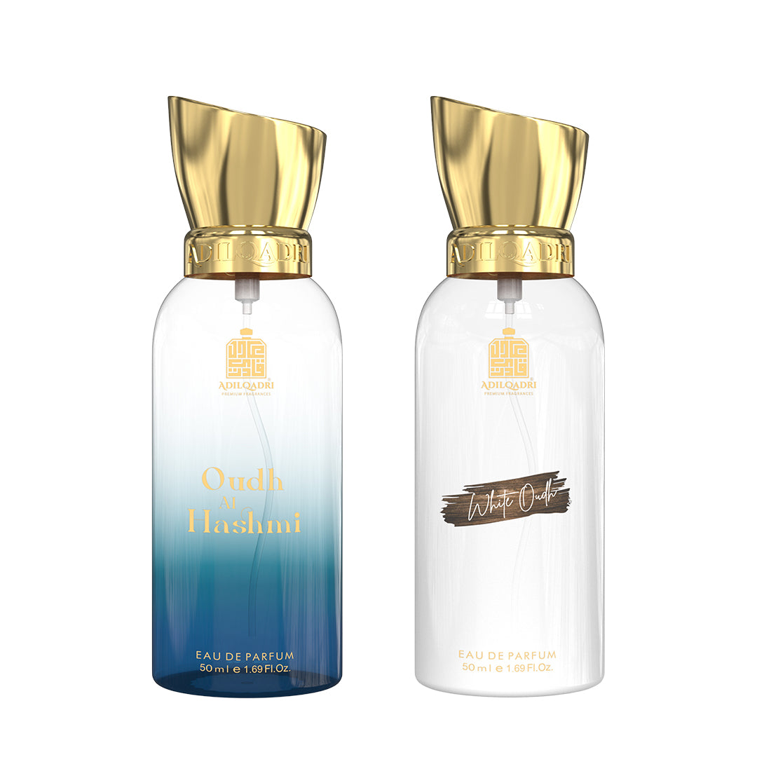 Pack Of 2 White Oudh And Oudh Al Hashmi Premium Perfume Sprays 50ML x