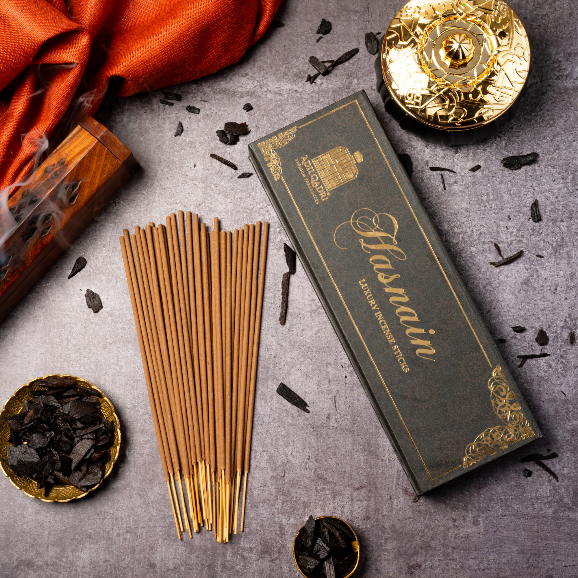 (Combo ) Adilqadri Exclusive Premium Quality Arabian Oudh & Hasnain Agarbatti ( Incense Stick ) 100 gms